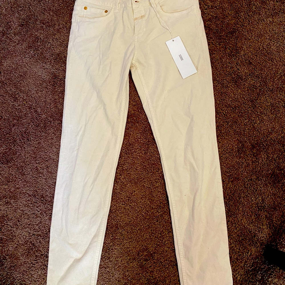 size 25 Closed brand jeans. velvet feel. still has tags, US retail price $253